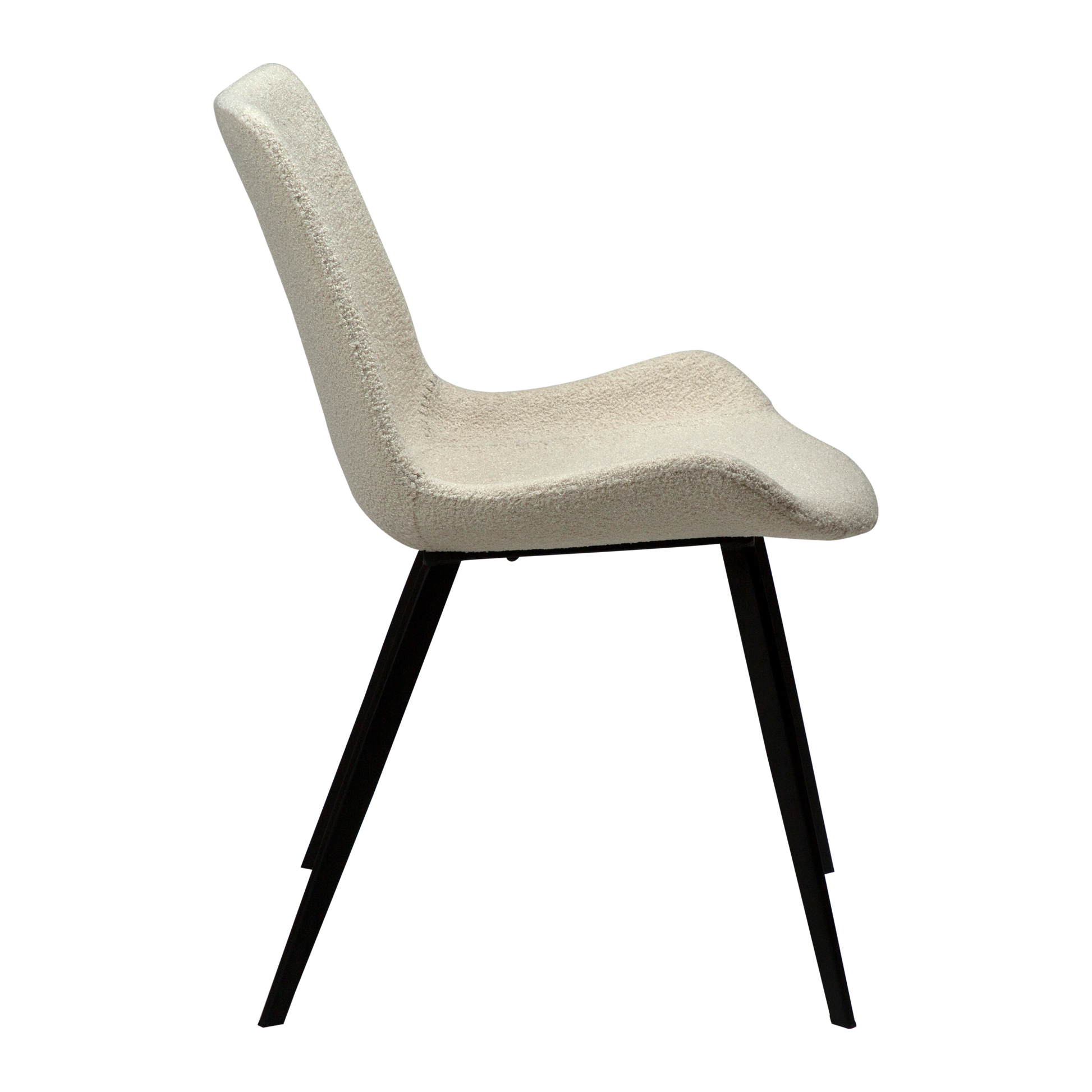 [var:Bezug=Taube RPES Bouclé-Stoff mit Schwarz] HYPE Stuhl