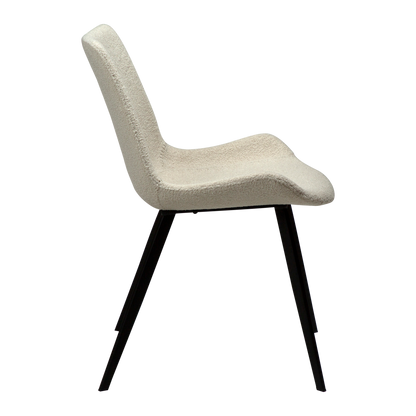 [var:Bezug=Taube RPES Bouclé-Stoff mit Schwarz] HYPE Stuhl