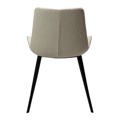 [var:Bezug=Taube RPES Bouclé-Stoff mit Schwarz] HYPE Stuhl