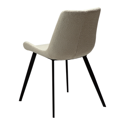 [var:Bezug=Taube RPES Bouclé-Stoff mit Schwarz] HYPE Stuhl