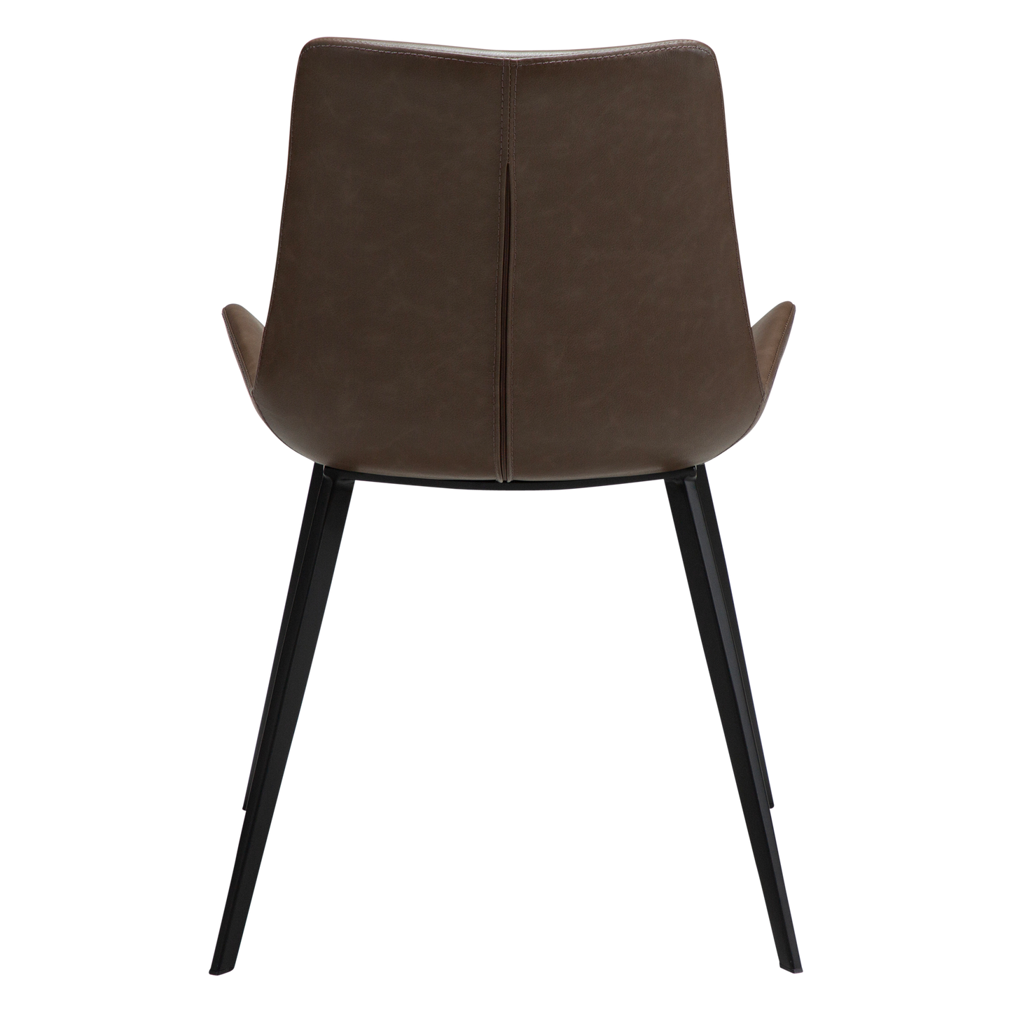 [var:Bezug=Hauptbraun Kunstleder mit schwarzen Metallbeinen] HYPE Stuhl