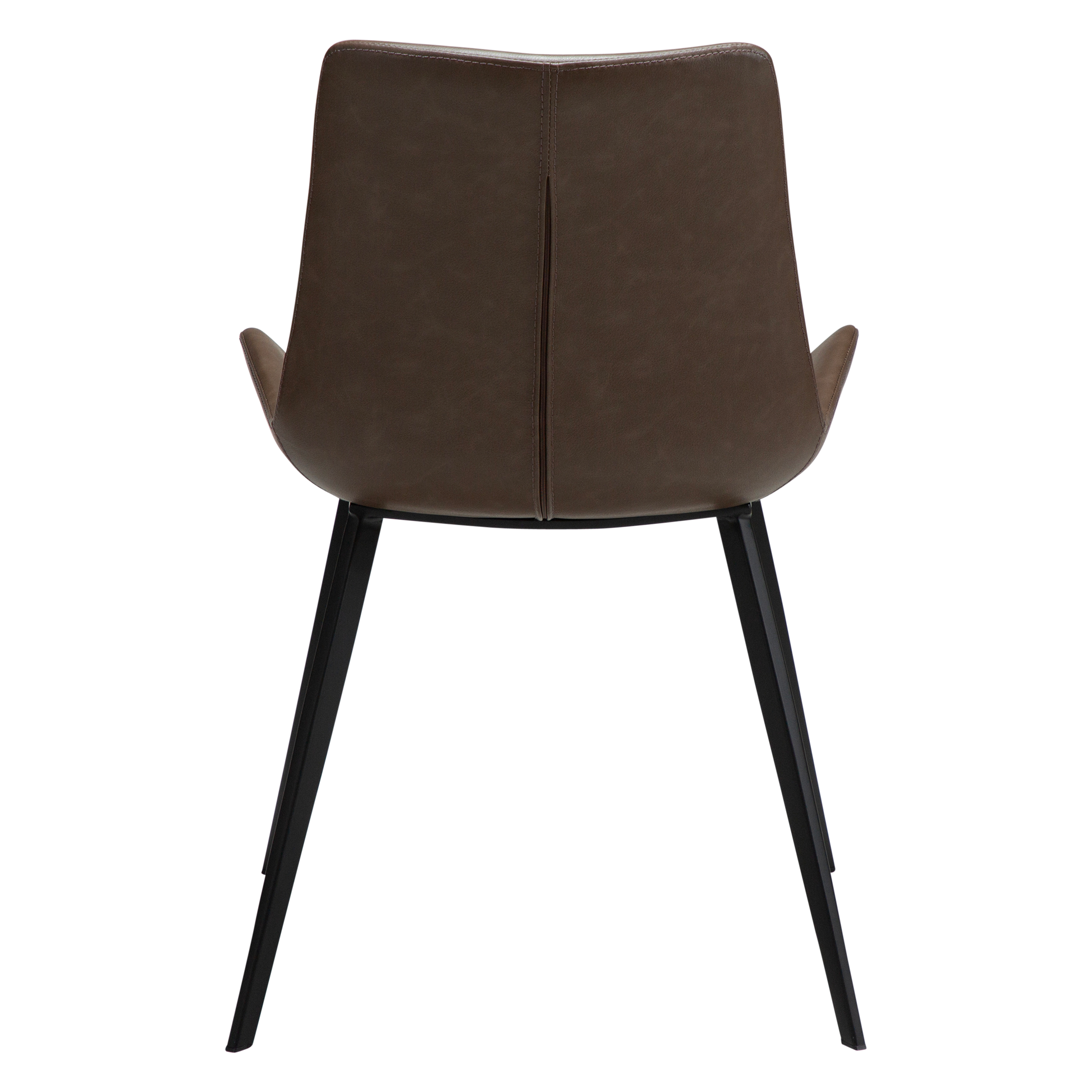 [var:Bezug=Hauptbraun Kunstleder mit schwarzen Metallbeinen] HYPE Stuhl