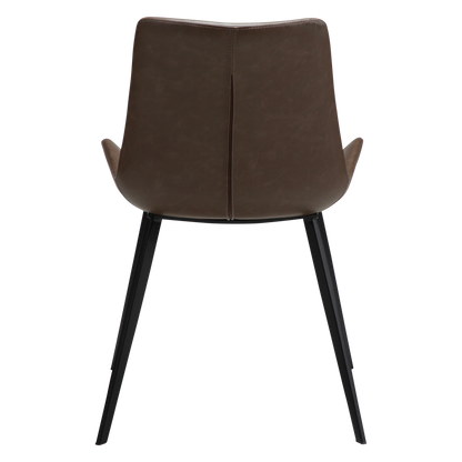 [var:Bezug=Hauptbraun Kunstleder mit schwarzen Metallbeinen] HYPE Stuhl