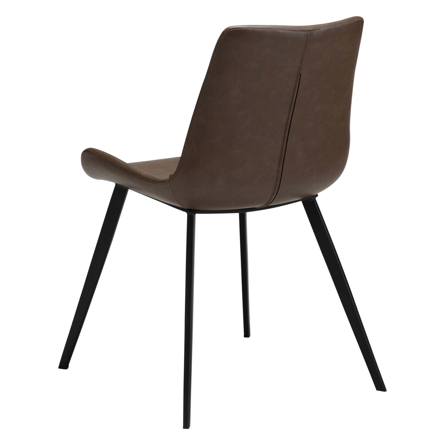 [var:Bezug=Hauptbraun Kunstleder mit schwarzen Metallbeinen] HYPE Stuhl