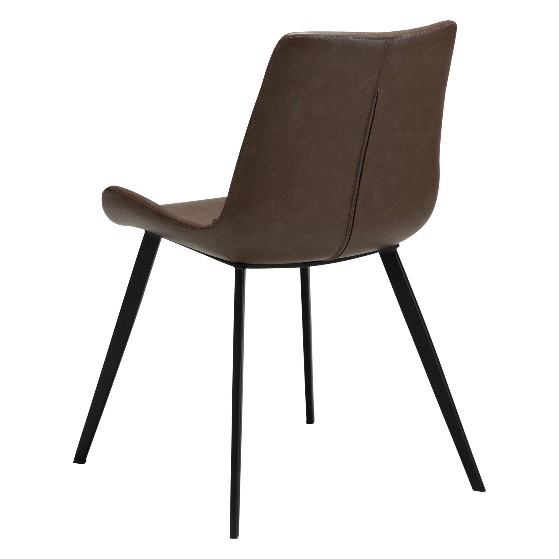 [var:Bezug=Hauptbraun Kunstleder mit schwarzen Metallbeinen] HYPE Stuhl