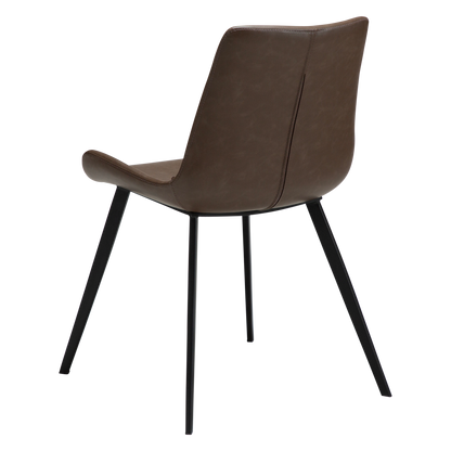 [var:Bezug=Hauptbraun Kunstleder mit schwarzen Metallbeinen] HYPE Stuhl