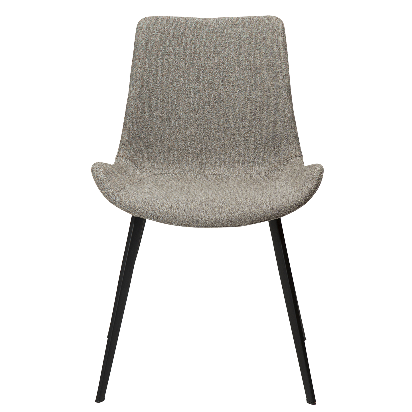 [var:Bezug=Kieselfarbener Bouclé-Stoff mit schwarzen Beinen] HYPE Stuhl