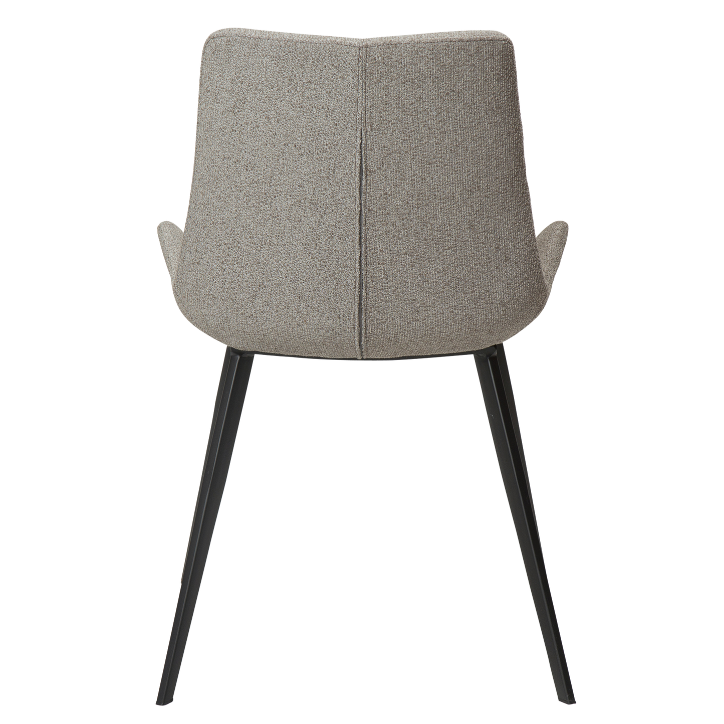 [var:Bezug=Kieselfarbener Bouclé-Stoff mit schwarzen Beinen] HYPE Stuhl