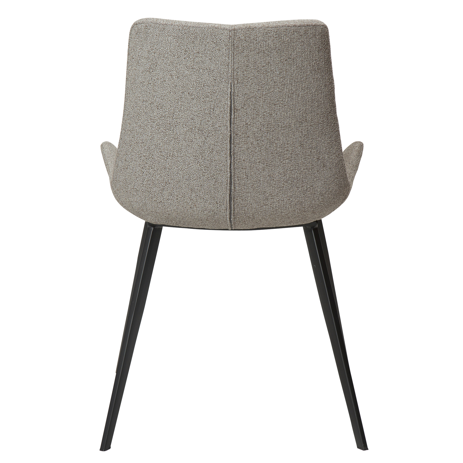 [var:Bezug=Kieselfarbener Bouclé-Stoff mit schwarzen Beinen] HYPE Stuhl