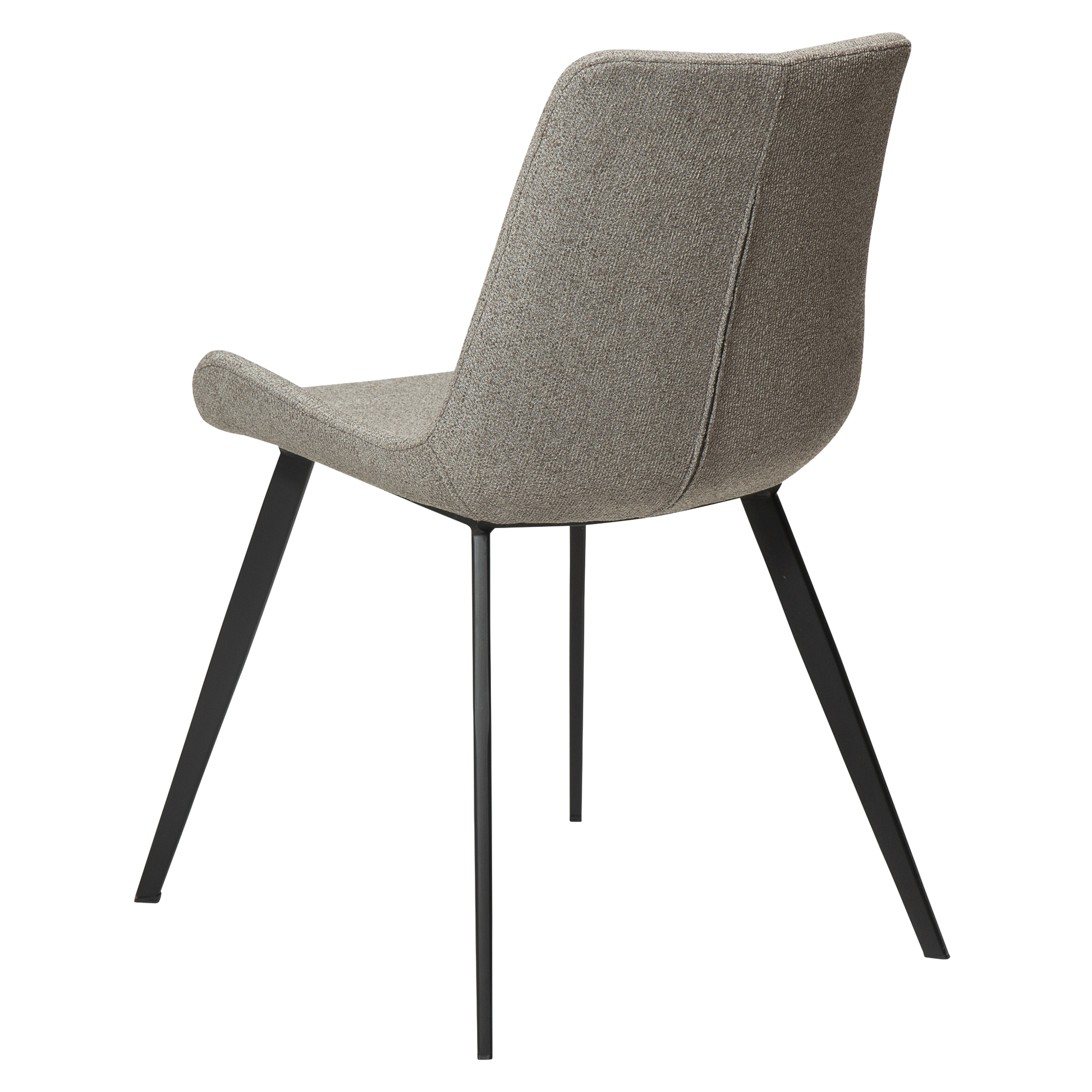 [var:Bezug=Kieselfarbener Bouclé-Stoff mit schwarzen Beinen] HYPE Stuhl