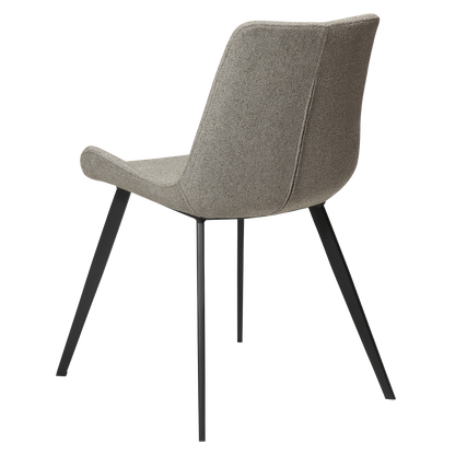 [var:Bezug=Kieselfarbener Bouclé-Stoff mit schwarzen Beinen] HYPE Stuhl