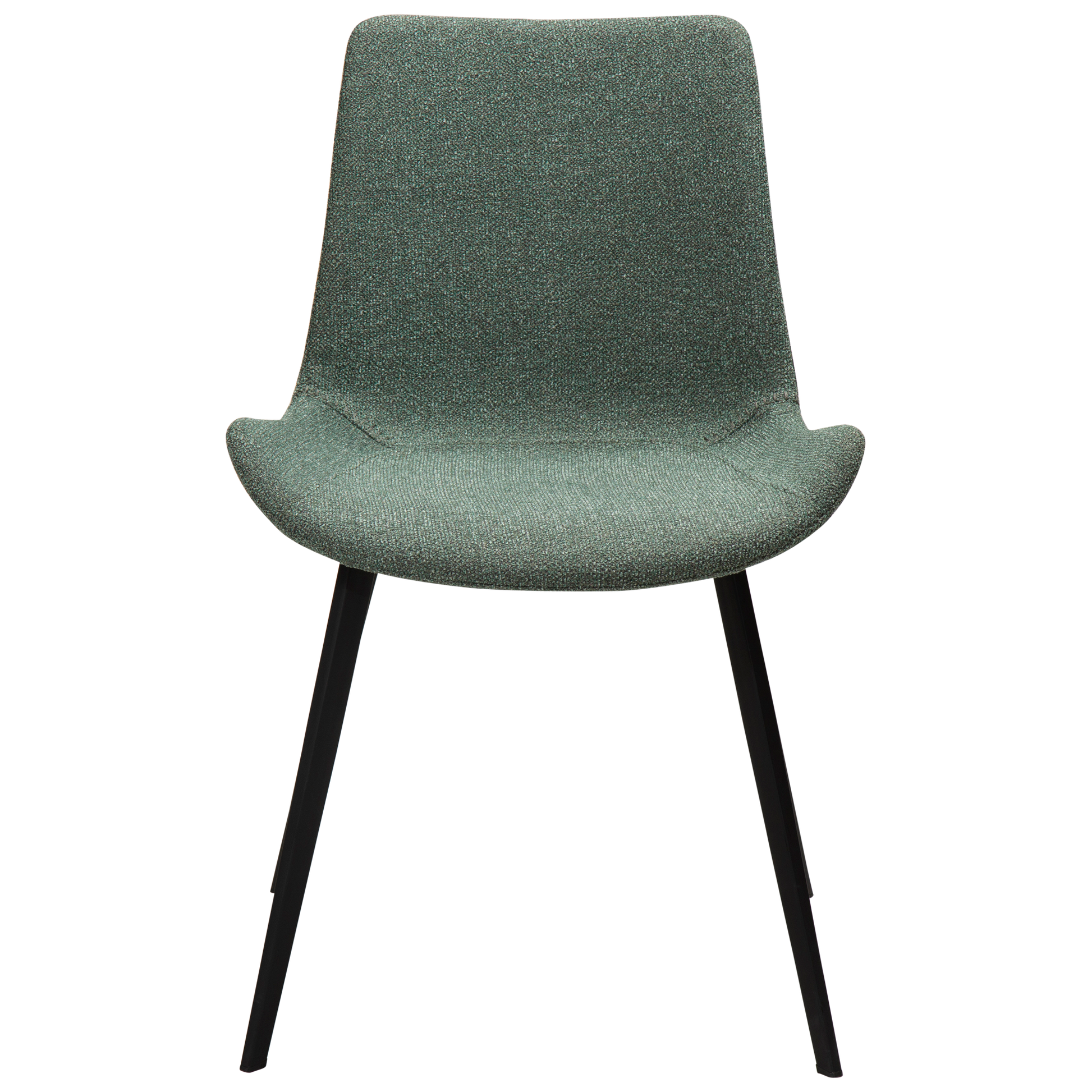 [var:Bezug=Kieselgrüner Bouclé-Stoff mit schwarzen Beinen] HYPE Stuhl