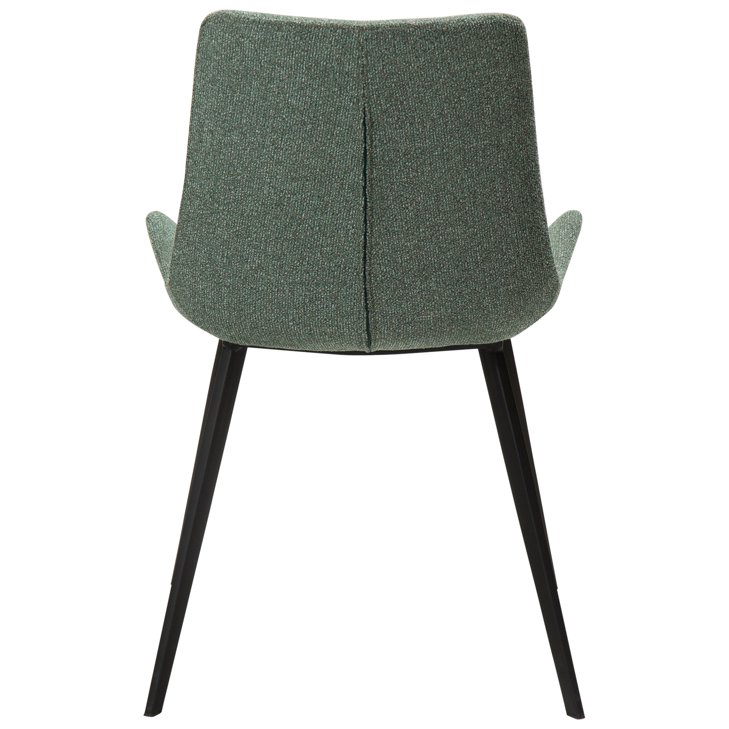 [var:Bezug=Kieselgrüner Bouclé-Stoff mit schwarzen Beinen] HYPE Stuhl
