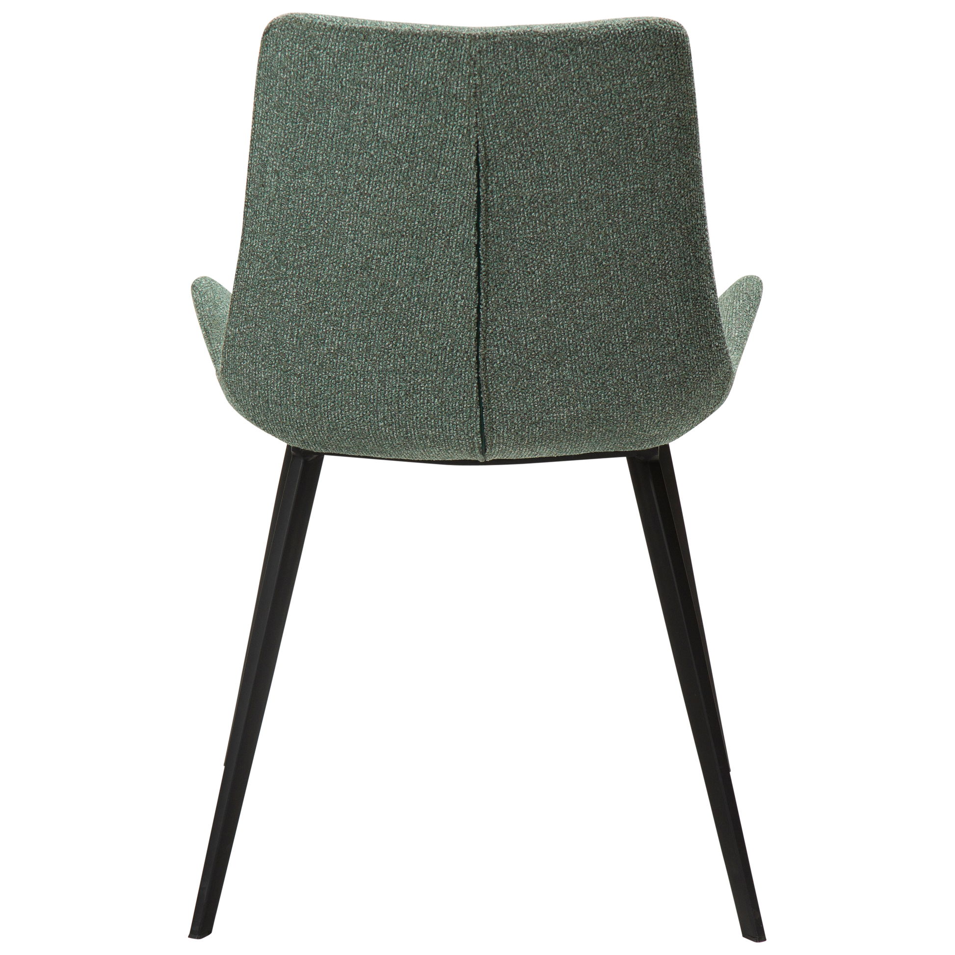 [var:Bezug=Kieselgrüner Bouclé-Stoff mit schwarzen Beinen] HYPE Stuhl