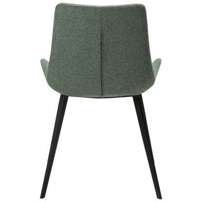 [var:Bezug=Kieselgrüner Bouclé-Stoff mit schwarzen Beinen] HYPE Stuhl