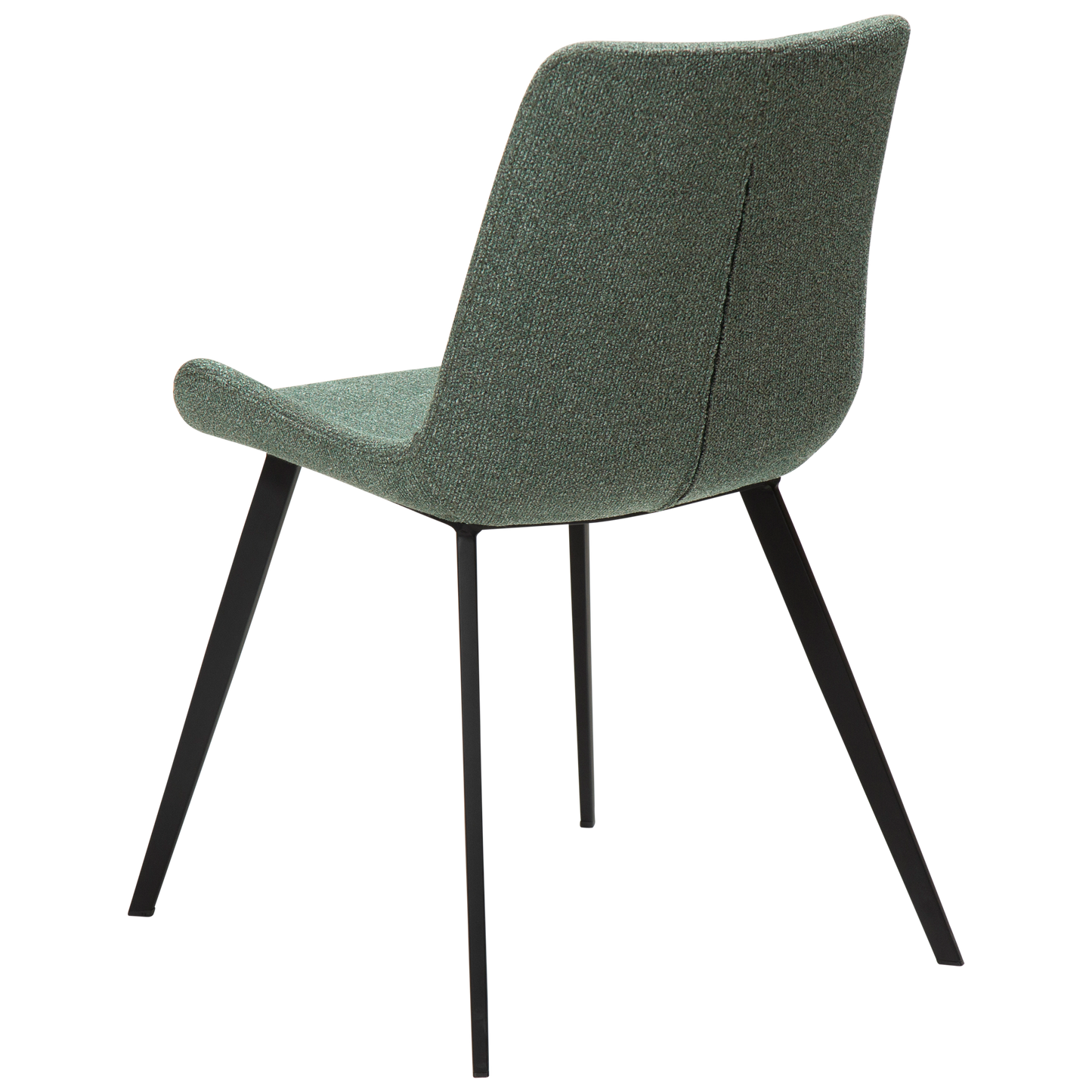 [var:Bezug=Kieselgrüner Bouclé-Stoff mit schwarzen Beinen] HYPE Stuhl