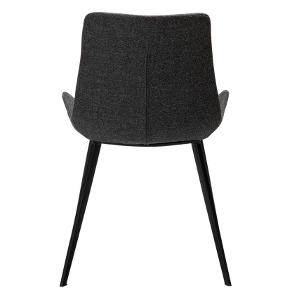 [var:Bezug=Kieselgrauer Bouclé-Stoff mit schwarzen Beinen] HYPE Stuhl