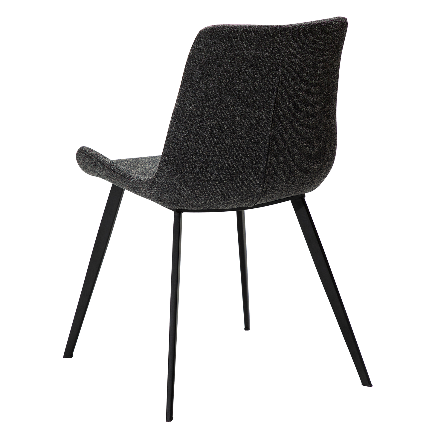 [var:Bezug=Kieselgrauer Bouclé-Stoff mit schwarzen Beinen] HYPE Stuhl