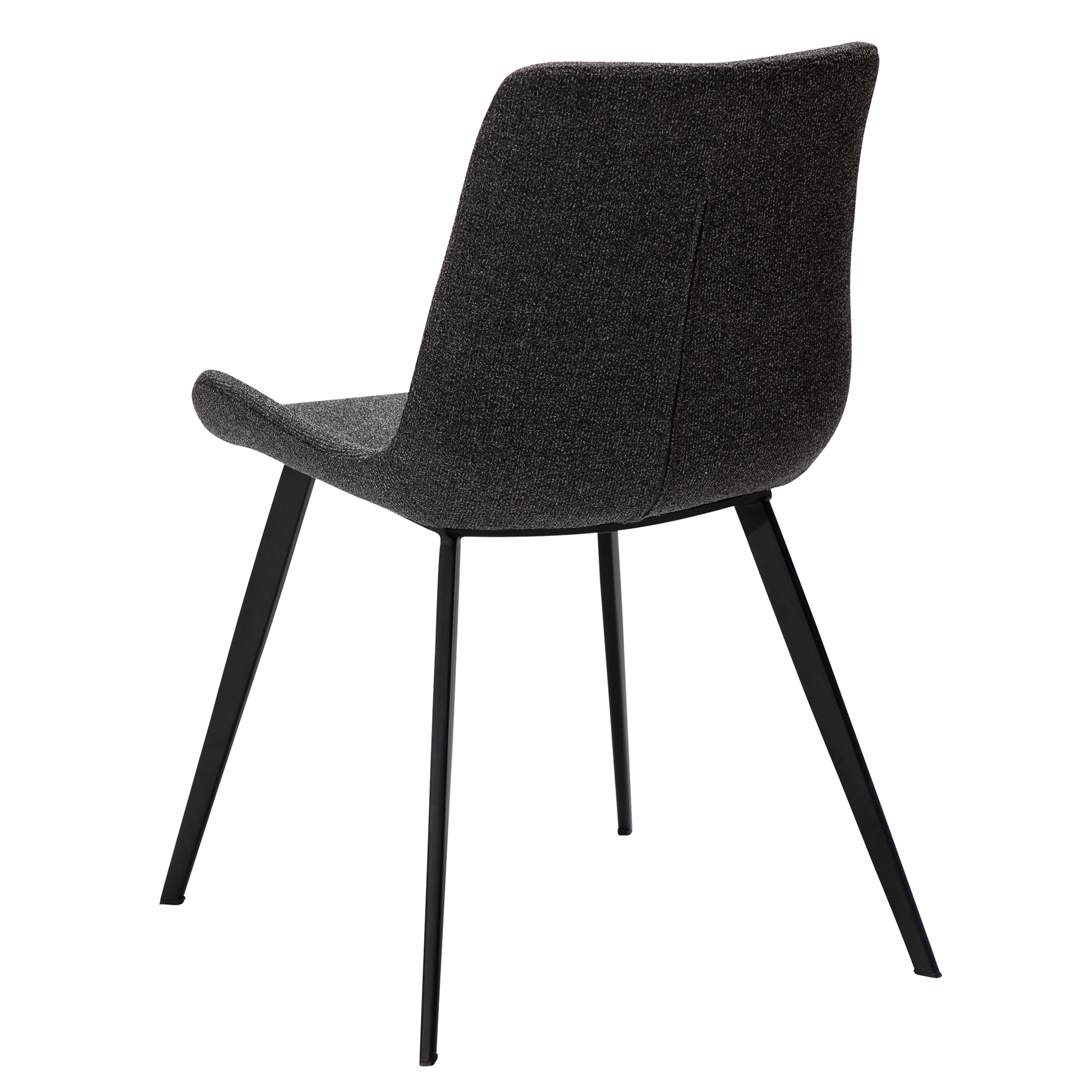 [var:Bezug=Kieselgrauer Bouclé-Stoff mit schwarzen Beinen] HYPE Stuhl