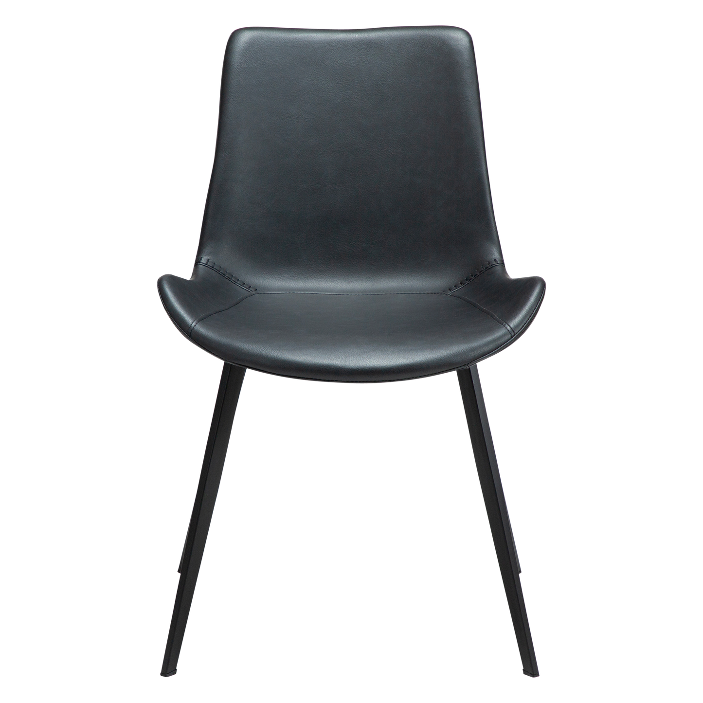 [var:Bezug=Raben Schwarz Kunstleder mit schwarzen Metallbeinen] HYPE Stuhl