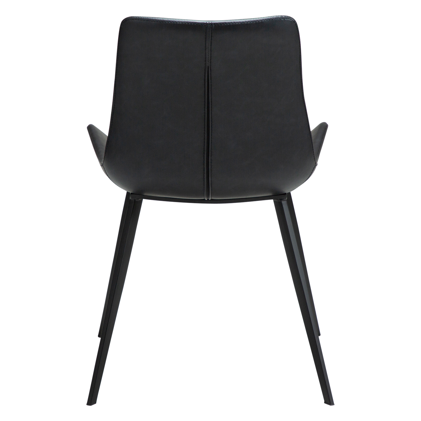 [var:Bezug=Raben Schwarz Kunstleder mit schwarzen Metallbeinen] HYPE Stuhl