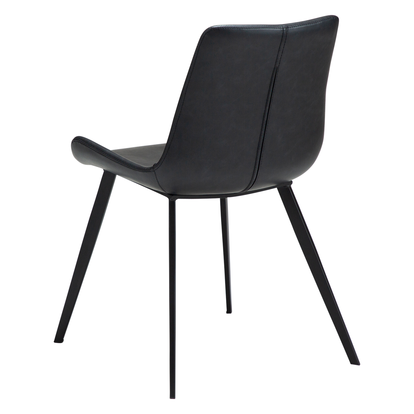 [var:Bezug=Raben Schwarz Kunstleder mit schwarzen Metallbeinen] HYPE Stuhl