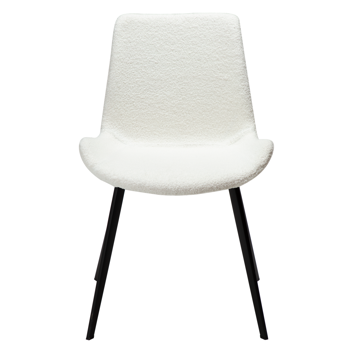 [var:Bezug=Schnee RPES Bouclé-Stoff mit schwarzen Beinen] HYPE Stuhl