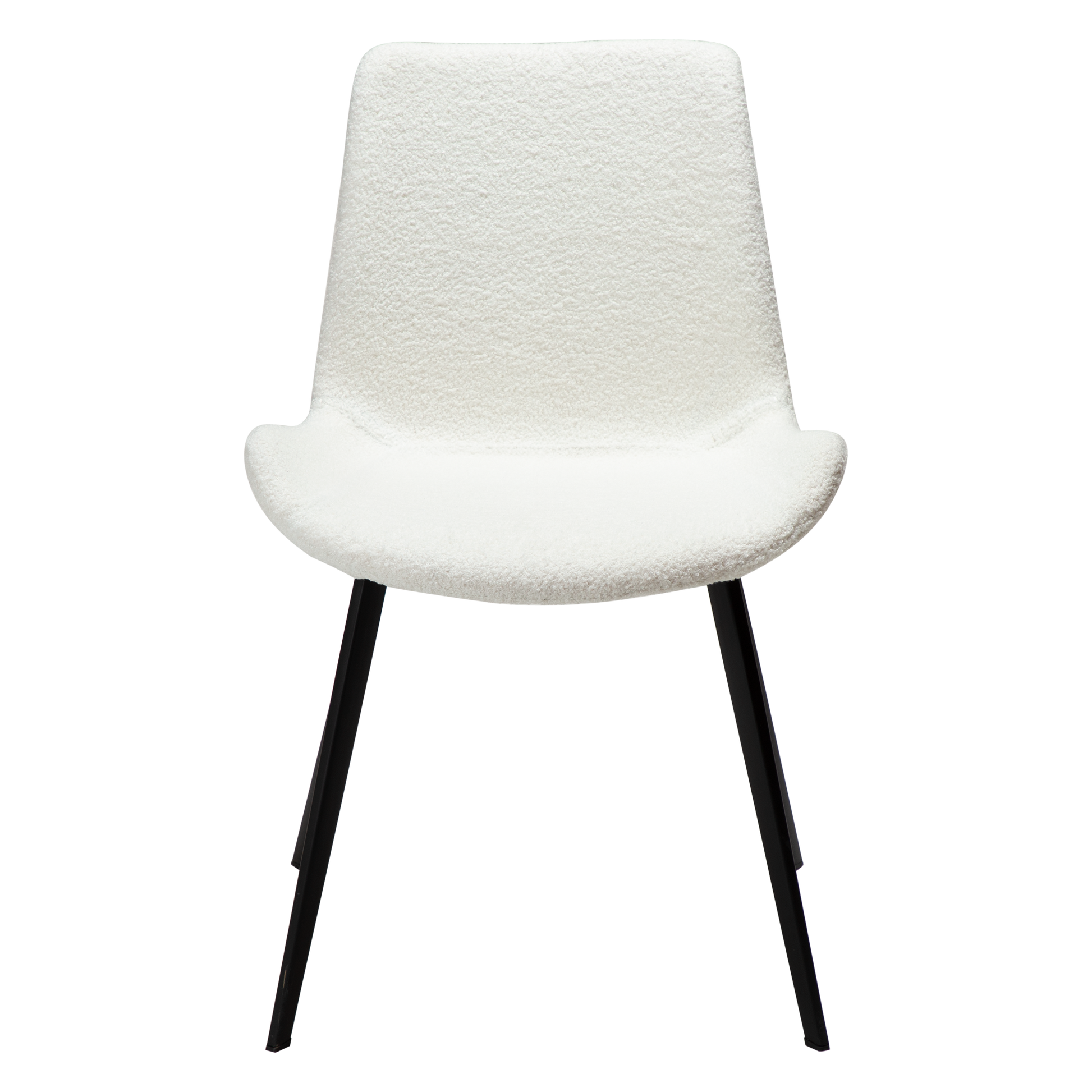 [var:Bezug=Schnee RPES Bouclé-Stoff mit schwarzen Beinen] HYPE Stuhl