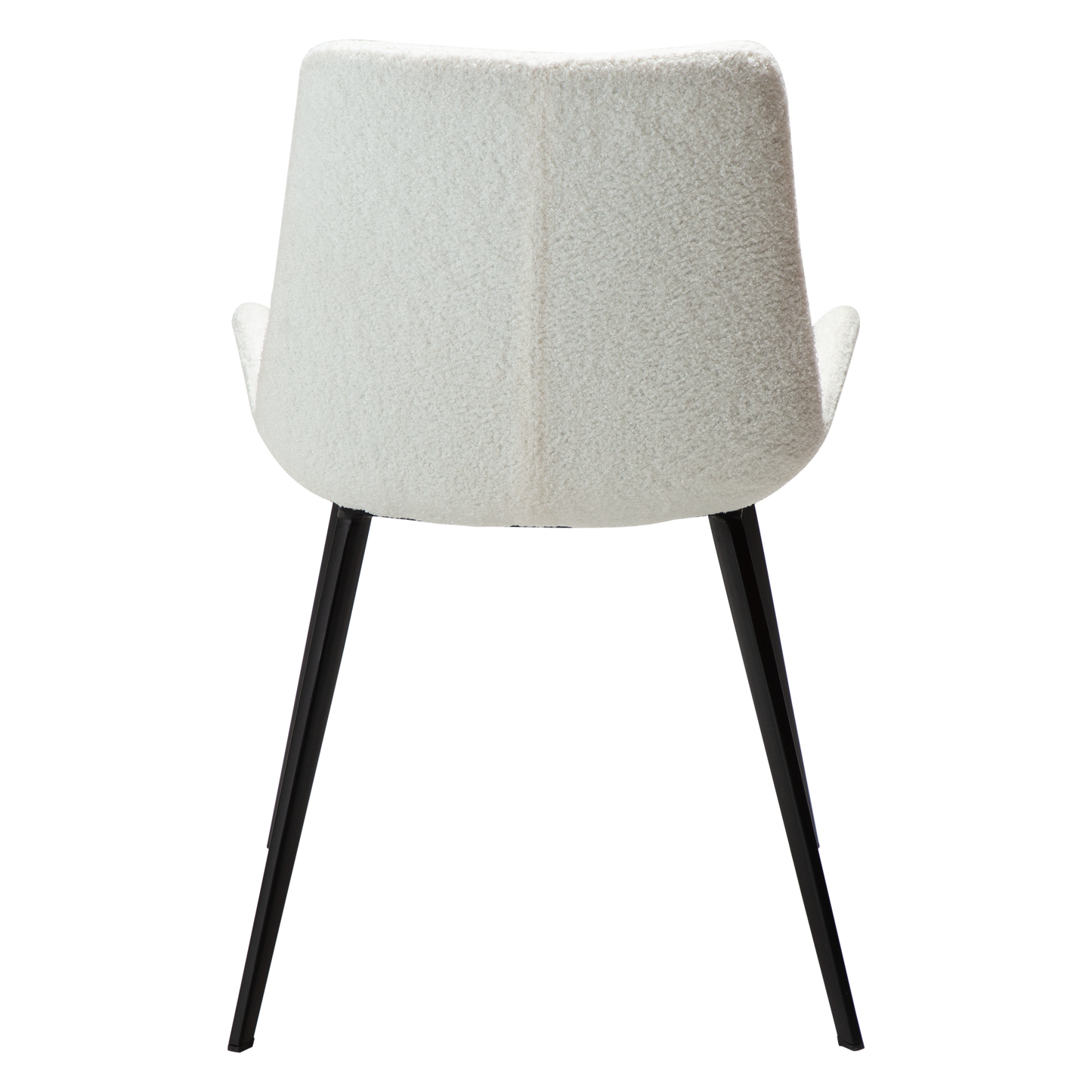 [var:Bezug=Schnee RPES Bouclé-Stoff mit schwarzen Beinen] HYPE Stuhl