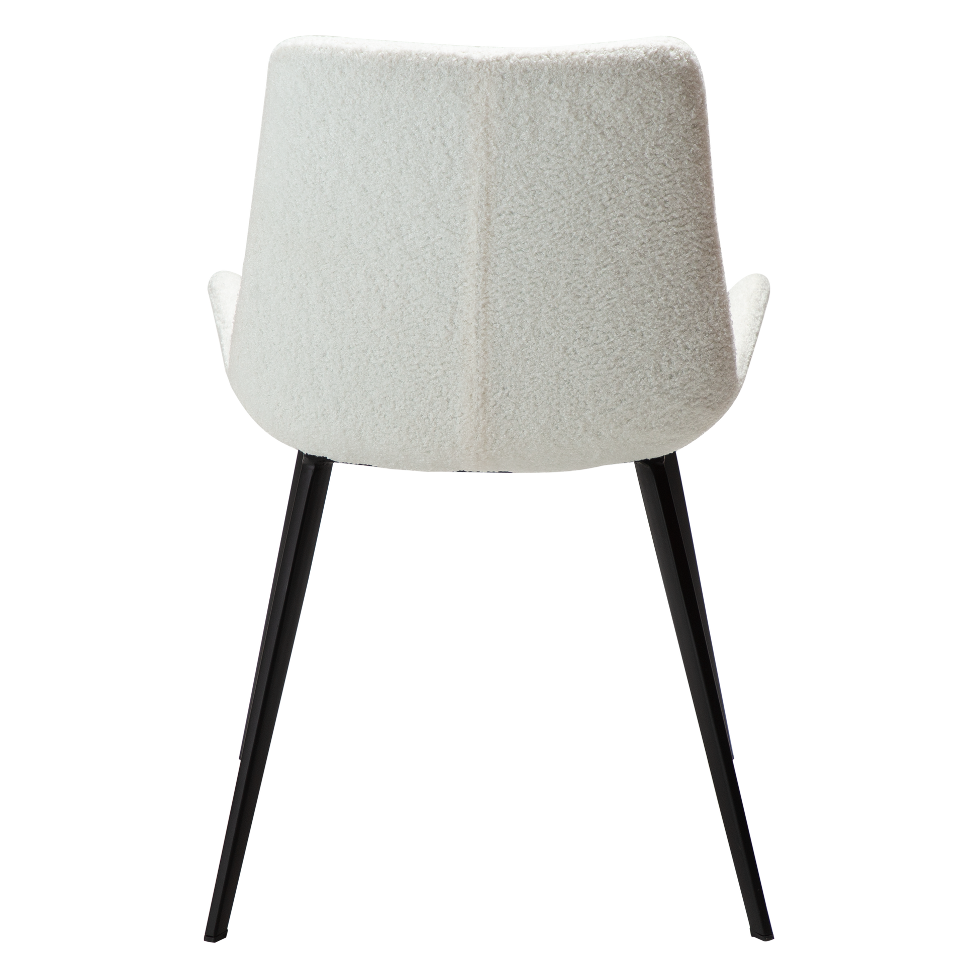 [var:Bezug=Schnee RPES Bouclé-Stoff mit schwarzen Beinen] HYPE Stuhl