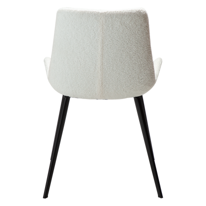 [var:Bezug=Schnee RPES Bouclé-Stoff mit schwarzen Beinen] HYPE Stuhl