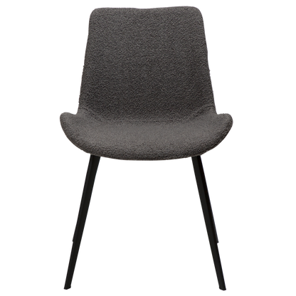 [var:Bezug=Stein RPES Bouclé-Stoff mit Schwarz] HYPE Stuhl