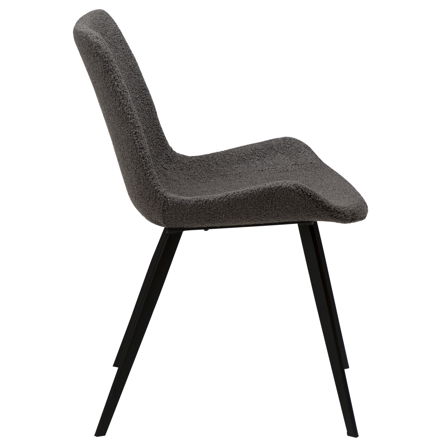 [var:Bezug=Stein RPES Bouclé-Stoff mit Schwarz] HYPE Stuhl