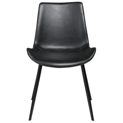 [var:Bezug=Vintage schwarzes Kunstleder mit schwarzen Beinen] HYPE Stuhl