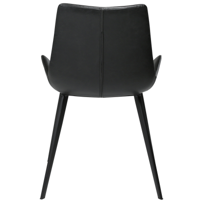 [var:Bezug=Vintage schwarzes Kunstleder mit schwarzen Beinen] HYPE Stuhl