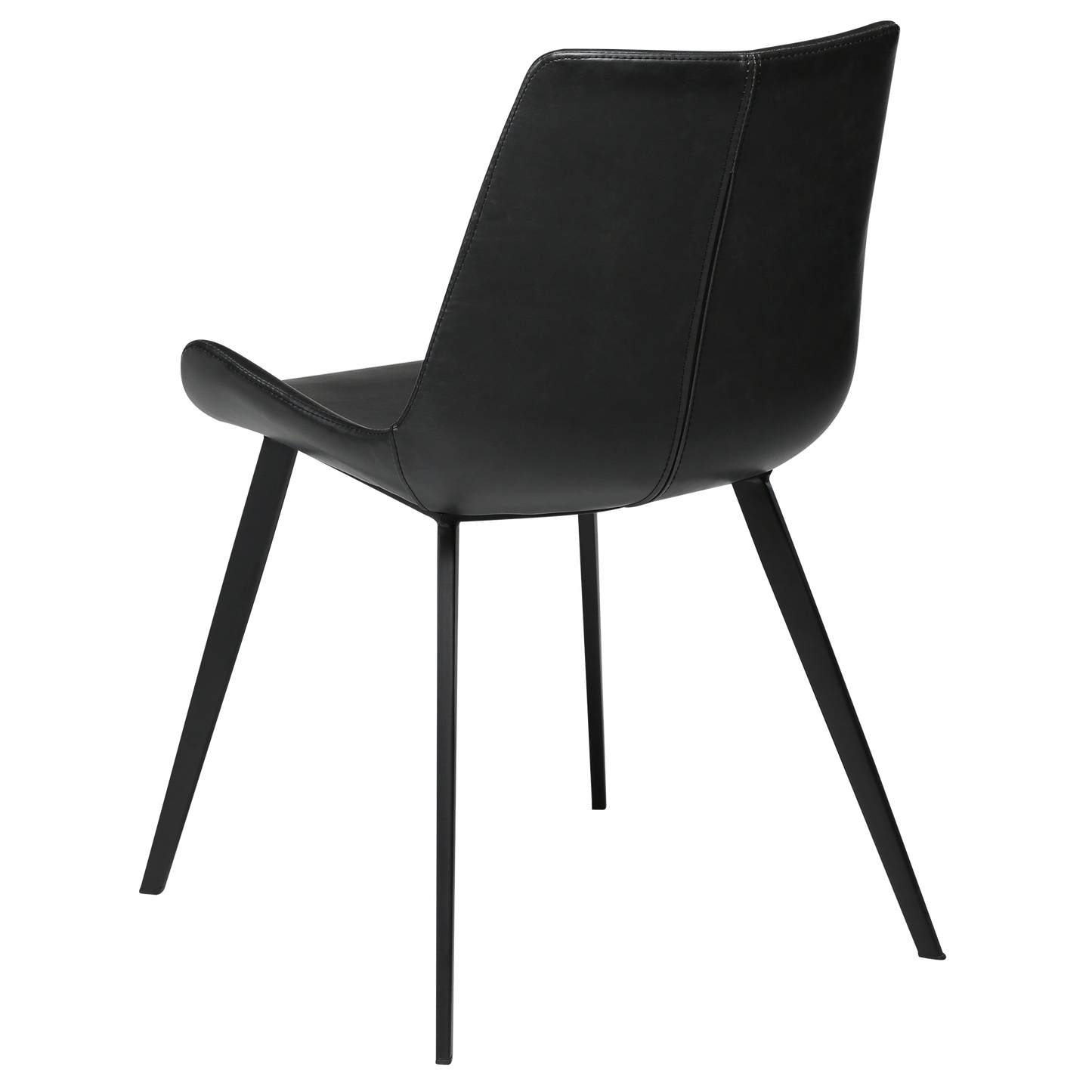 [var:Bezug=Vintage schwarzes Kunstleder mit schwarzen Beinen] HYPE Stuhl