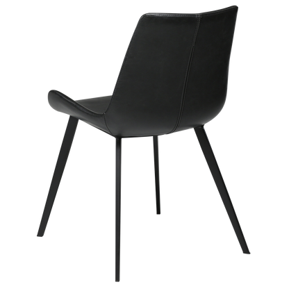 [var:Bezug=Vintage schwarzes Kunstleder mit schwarzen Beinen] HYPE Stuhl