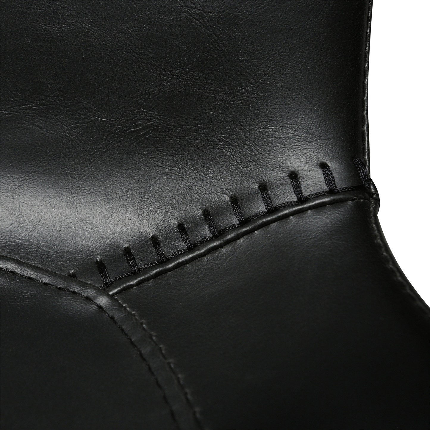 [var:Bezug=Vintage schwarzes Kunstleder mit schwarzen Beinen] HYPE Stuhl