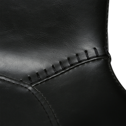 [var:Bezug=Vintage schwarzes Kunstleder mit schwarzen Beinen] HYPE Stuhl