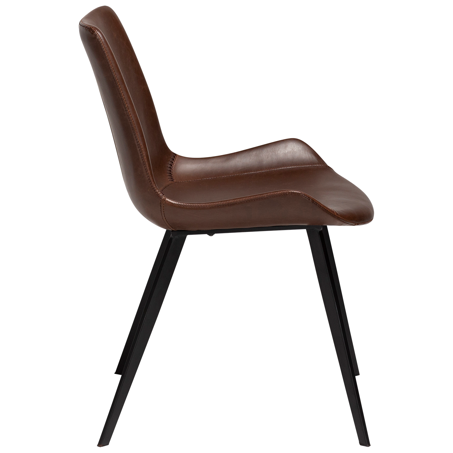 [var:Bezug=Vintage kakaofarbenes Kunstleder mit schwarzen Beinen] HYPE Stuhl