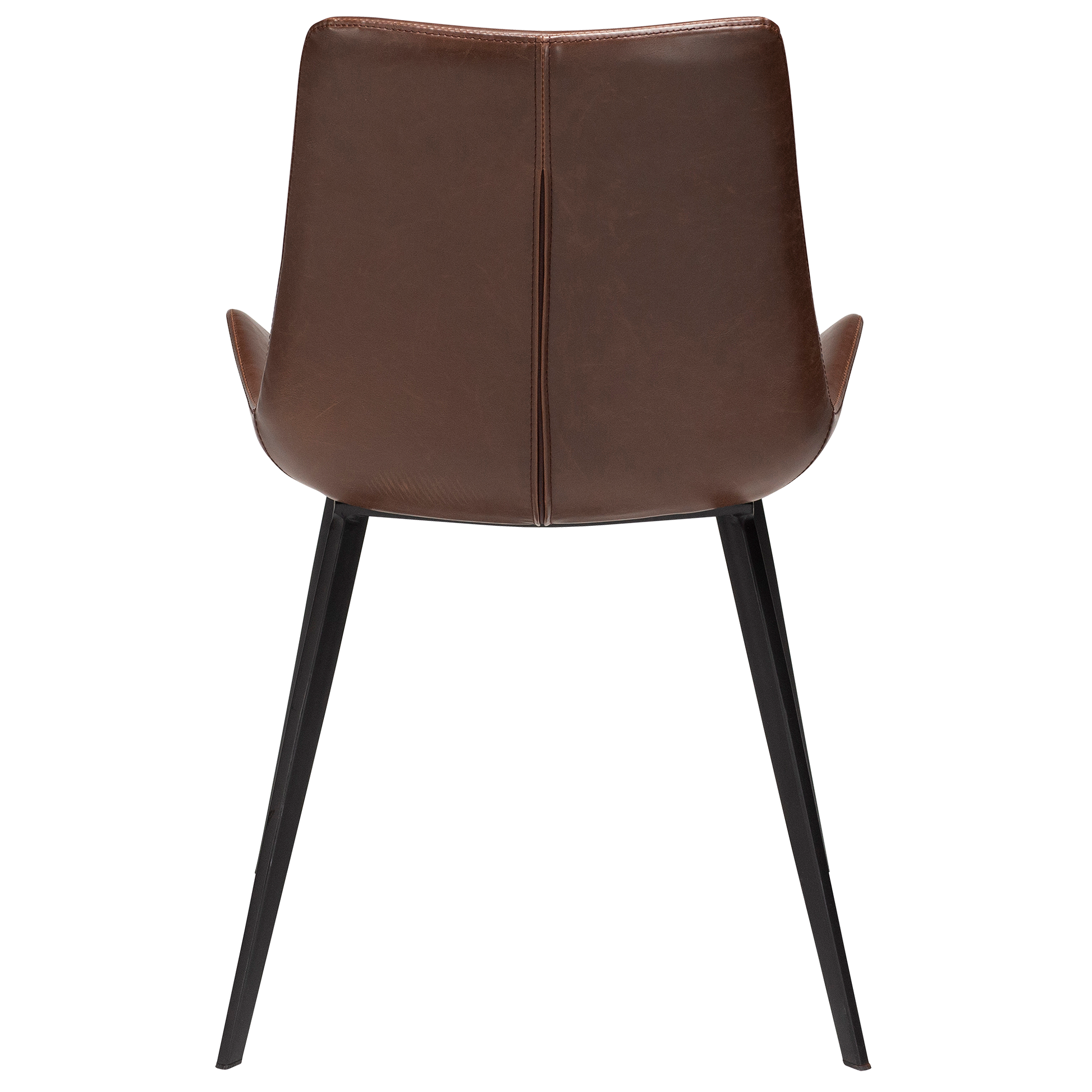 [var:Bezug=Vintage kakaofarbenes Kunstleder mit schwarzen Beinen] HYPE Stuhl