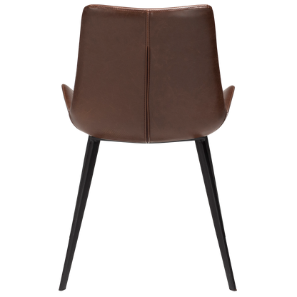 [var:Bezug=Vintage kakaofarbenes Kunstleder mit schwarzen Beinen] HYPE Stuhl
