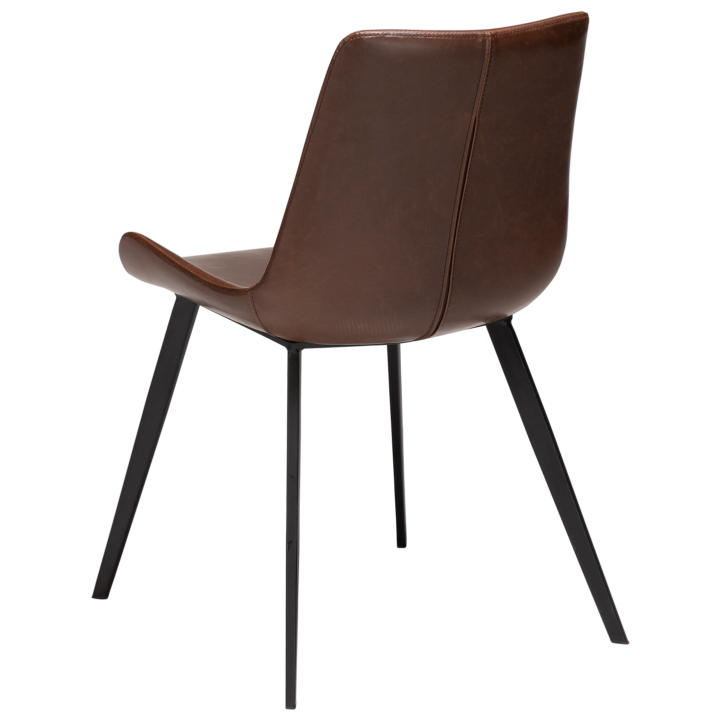 [var:Bezug=Vintage kakaofarbenes Kunstleder mit schwarzen Beinen] HYPE Stuhl
