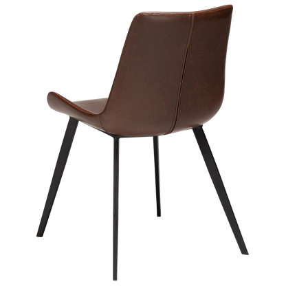 [var:Bezug=Vintage kakaofarbenes Kunstleder mit schwarzen Beinen] HYPE Stuhl
