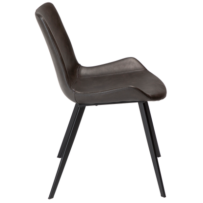 [var:Bezug=Vintage graues Kunstleder mit schwarzen Beinen] HYPE Stuhl