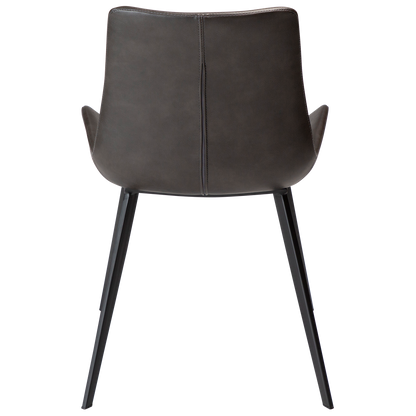 [var:Bezug=Vintage graues Kunstleder mit schwarzen Beinen] HYPE Stuhl