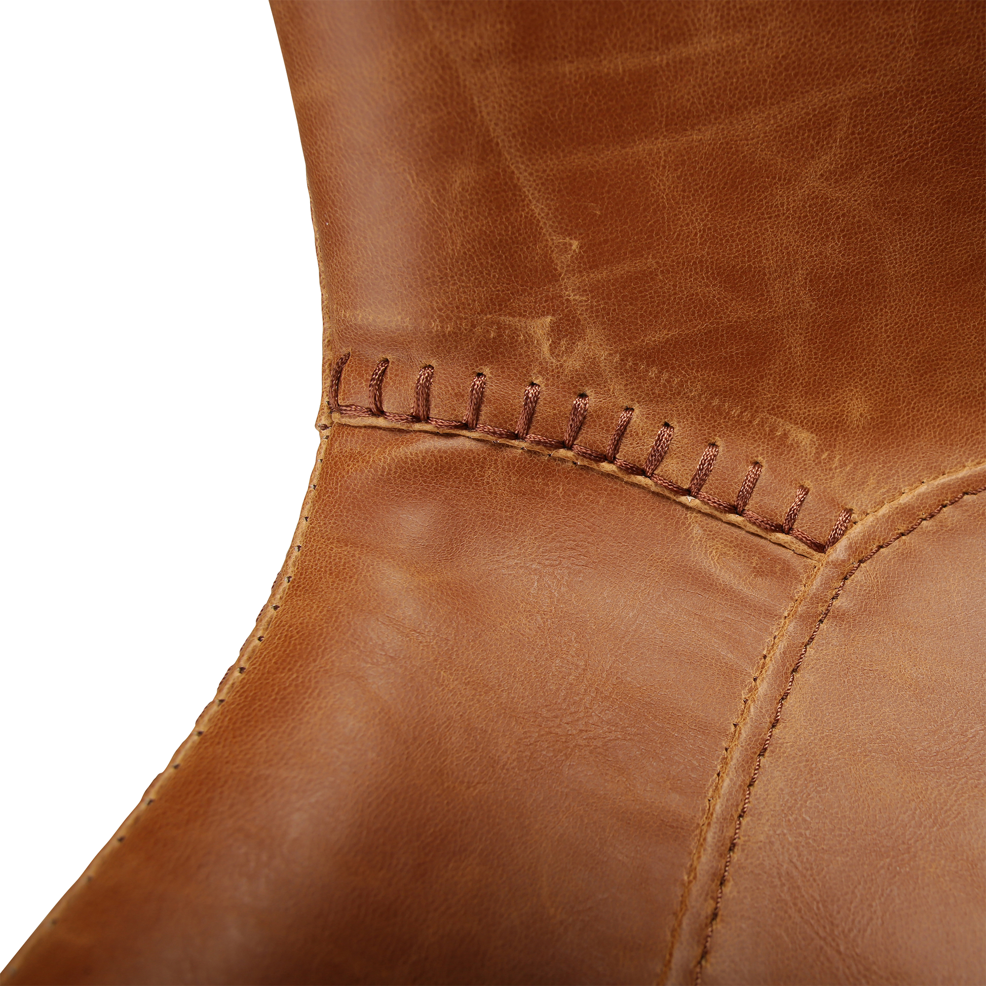 [var:Bezug=Vintage hellbraunes Kunstleder mit schwarzen Beinen] HYPE Stuhl