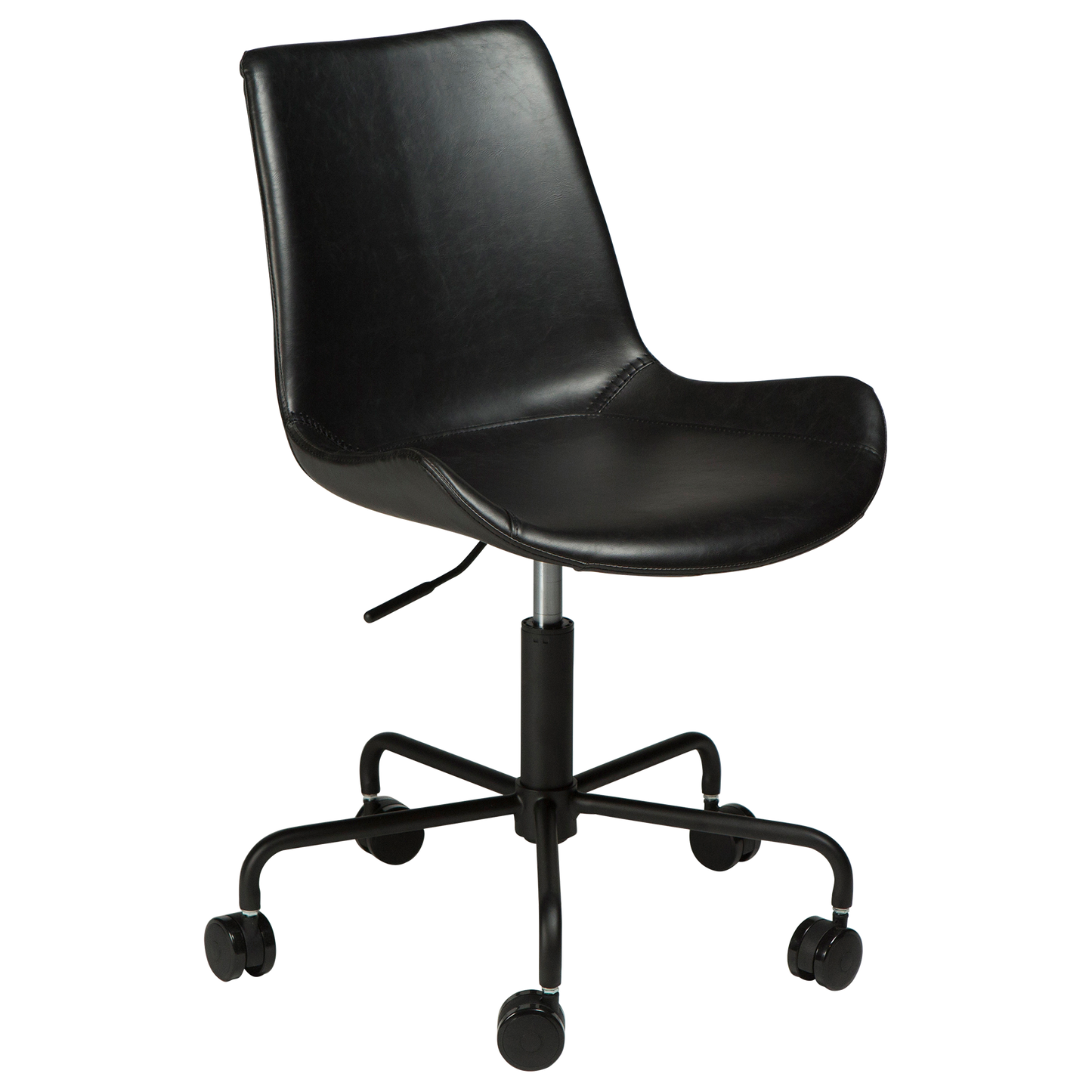 [var:Bezug=Vintage schwarzes Kunstleder mit schwarzem Sockel] HYPE Bürostuhl