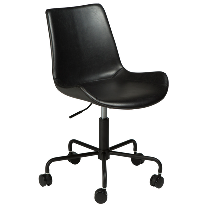 [var:Bezug=Vintage schwarzes Kunstleder mit schwarzem Sockel] HYPE Bürostuhl