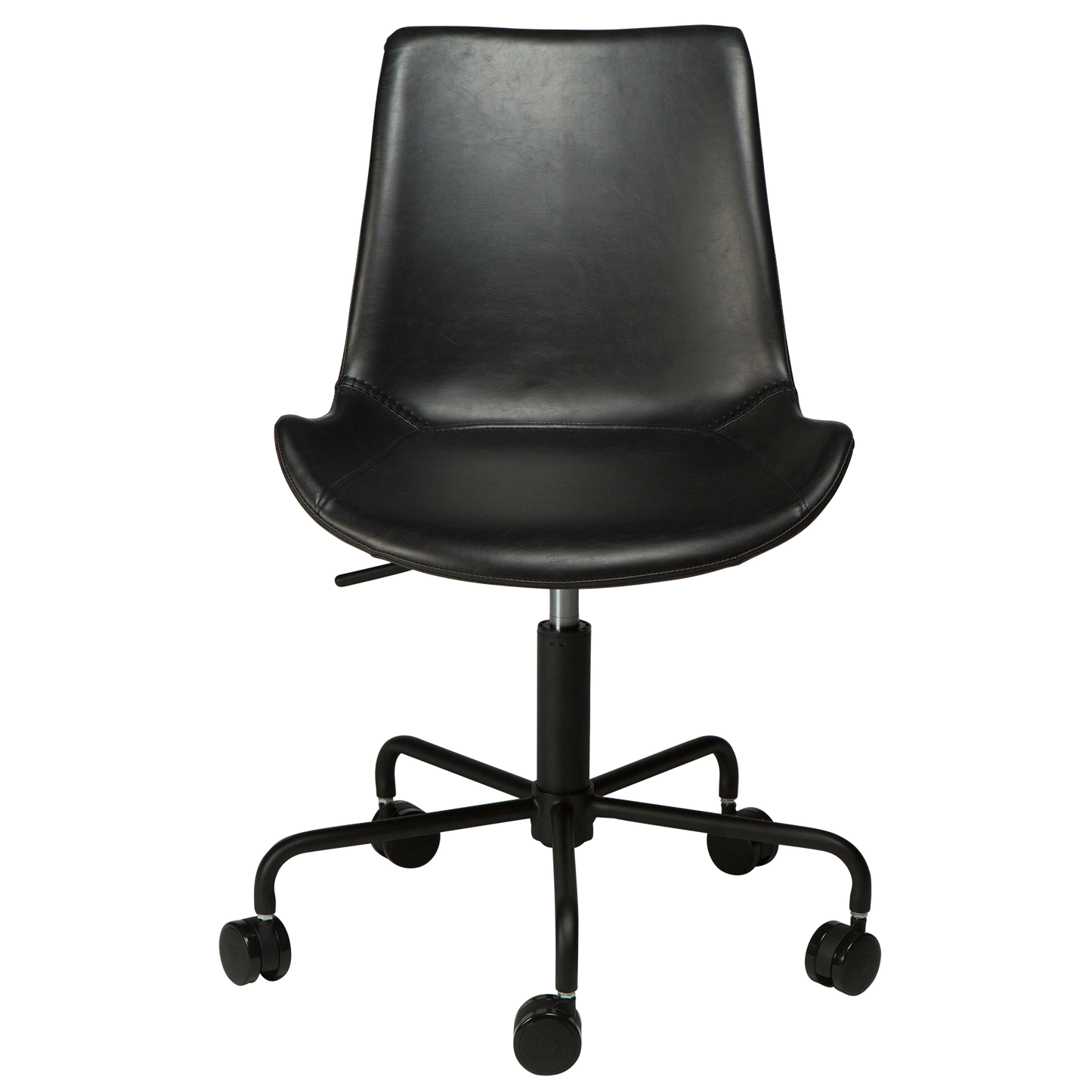 [var:Bezug=Vintage schwarzes Kunstleder mit schwarzem Sockel] HYPE Bürostuhl